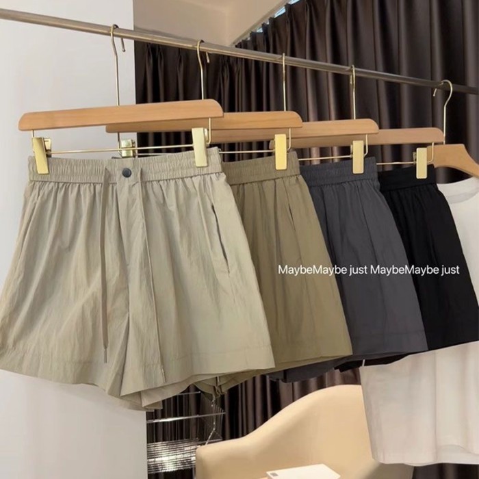 Quần short nữ ống rộng phong cách mới, cao cấp, nhanh khô và co giãn tốt cho eo thon gọn, phù hợp hàng ngày.