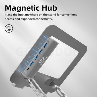 Giá Đỡ Laptop GOOJODOQ 360° Xoay Linh Hoạt, Chịu Tải 10kg, Tương Thích 15.6 Inch, Gập Gọn Mang Đi
