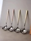 Màu Hồng Vàng Tay Cầm Dài Vỏ Canh Lẩu Rây Làm Dày Thìa Inox 304 Cho Súp Và Cháo