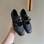Giày Mary Jane màu đen và bạc dành cho nữ, giày bệt quai ngang phong cách múa ba lê cổ điển Pháp, g