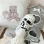 Rilakkuma dễ thương hàng ngày đa năng lolita giày thể thao màu đen và trắng phù hợp với giày