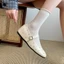 Cô Gái Ballet Một Khóa Flat Giày Ba Lê Bên Trong Tăng Chiều Cao Giày Đơn Mũi Vuông Đầu Xuân P