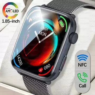 Đồng NFC mới 2025 nam, đo huyết áp, nhịp tim, theo dõi sức khỏe, gọi Bluetooth, chống nước IP68, đồng hồ thông minh dàn