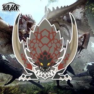 Monster Hunter Gunlong Kirin Fire Dragon Game Phản Quang Dán Xe Ô Tô Khối Trầy Xước Cửa Xe Thân Miếng Dán Kính Phía Sau Miếng Dán