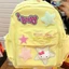 Campus Sweet Hot Girl Sữa Ngôi Sao Vàng Schoolbag Màu Hồng Và Trắng Màu Sắc Tương Phản Họa Ti