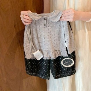 Quần áo khoác ngoài cho bé Áo khoác ngoài nhung Đức phong cách búp bê cổ áo thun bé gái đáy áo sơ m