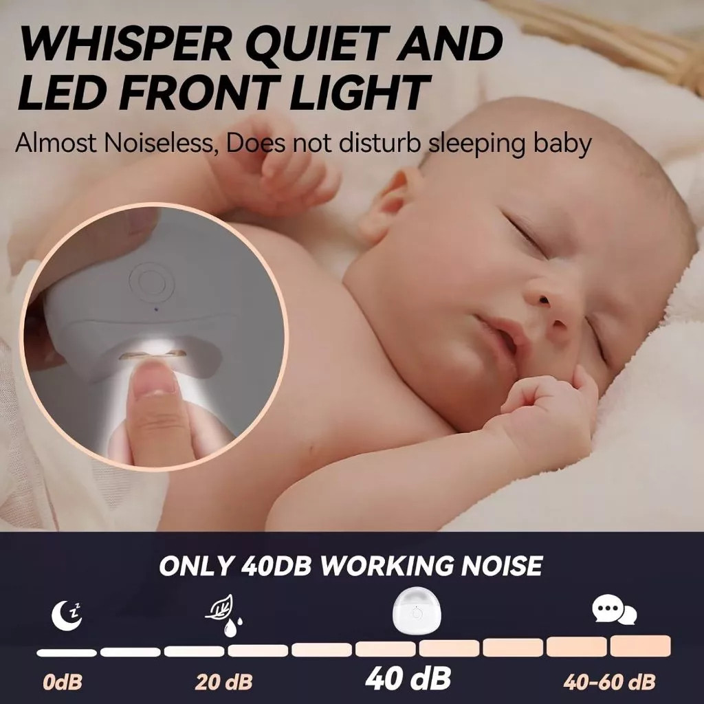 2 Chiếc Di Động Mini Điện Móng Tay + Máy Cắt Tự Động Máy Xay Mũi Có Đèn LED TYPE-C Sạc Dụng Cụ Làm Móng Tay Cho Bé Người Cao Tuổi Quà Tặng Ngày Lễ