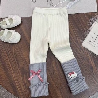 Tất nhung nhung của Đức cho bé gái mặc ngoài quần mùa mùa quần ống nhỏ cho bé gái Quần legging nhun