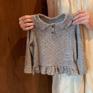 Quần áo khoác ngoài cho bé Áo khoác ngoài nhung Đức phong cách búp bê cổ áo thun bé gái đáy áo sơ m