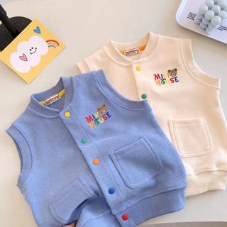 Áo khoác trẻ em dành cho trẻ nhỏ và vừa, bé gái, áo ghi lê thời trang, áo khoác có túi
