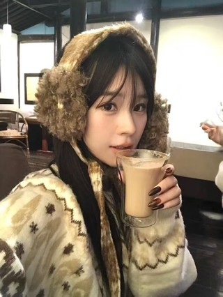 Bịt tai kẻ sọc len retro style Hàn Quốc, giữ ấm cho ears