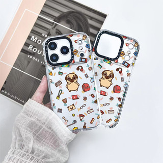 Ốp lưng gói phiêu lưu Puglie Pug hoạt hình dễ thương Tương thích cho IPhone 12 13 14 151617ProMax 12 13Mini Cover X XR XS Max Silicone Mềm Clear SE 2022 6 7 8 Plus 17AIR Vỏ Chống Sốc
