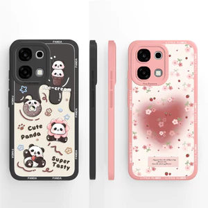 Ốp Thiết Kế Mới Cho Oppo A6 Pro 4G 5G Hoạt Hình Dễ Thương Gấu Trúc Vuông Silicon Mềm Bảo Vệ Mặt Sau Cho OppoA6Pro 4G 5G Vỏ Siêu Mỏng Capa