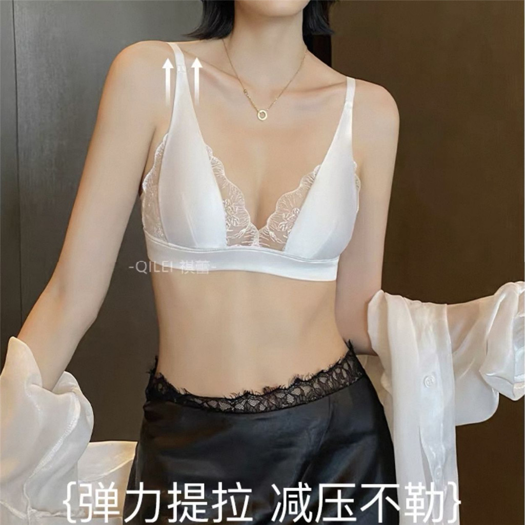 Quần Lót Nữ Ren Mỏng Satin, Cốc Tam Giác, Không Dây Thoải Mái
