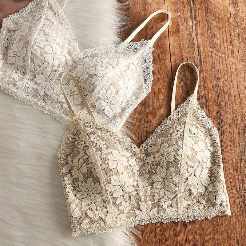 Camisole ren nữ có miếng lót ngực mỏng, chống chảy xệ, phù hợp thời trang thu đông