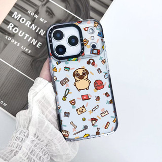 Ốp lưng gói phiêu lưu Puglie Pug hoạt hình dễ thương Tương thích cho IPhone 12 13 14 151617ProMax 12 13Mini Cover X XR XS Max Silicone Mềm Clear SE 2022 6 7 8 Plus 17AIR Vỏ Chống Sốc