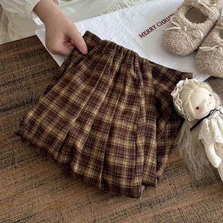 Phong cách Hàn Quốc rộng rãi, giản dị, đa năng, thời trang, quần âu cho bé gái, quần kẻ sọc