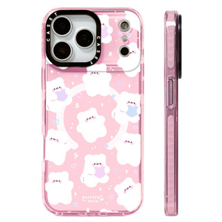 Ốp điện thoại sạc từ tính không dây hình gấu trắng nhỏ đầy đủ tương thích cho IPhone 12 13 14 15 16 17 Pro Max Cover 16E 17AIR Silicon mềm trong suốt Vỏ chống sốc