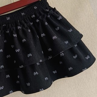 Váy nhung bé gái váy bánh xếp li váy tutu trẻ em vừa và lớn váy ngắn