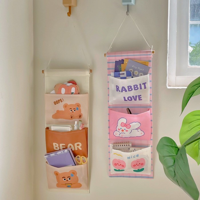 Túi Bảo Quản Dễ Thương Treo Tường Phía Sau Cửa Treo Tường Nhiều Lưới Túi Bảo Quản Rèm
