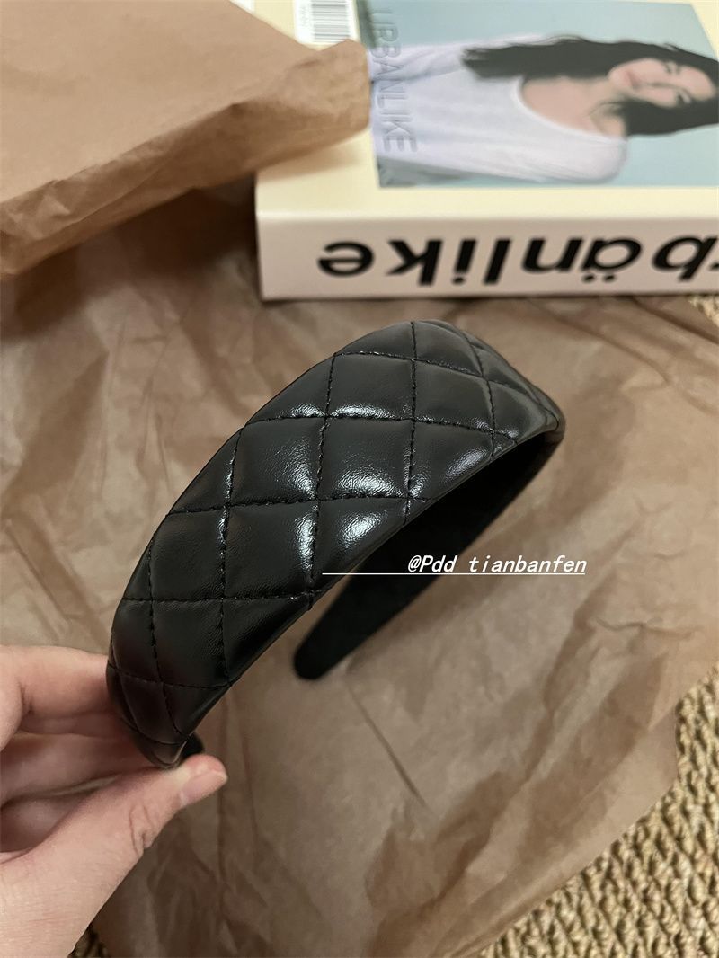 Băng Đô Quấn Vuông Lớn Phong Cách Hàn Quốc, Da PU Retro - Thích Hợp Đi Chơi