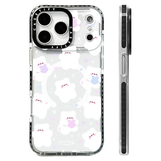 Ốp điện thoại sạc từ tính không dây hình gấu trắng nhỏ đầy đủ tương thích cho IPhone 12 13 14 15 16 17 Pro Max Cover 16E 17AIR Silicon mềm trong suốt Vỏ chống sốc