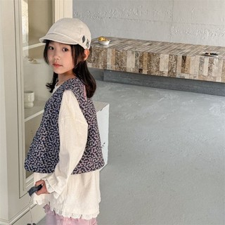 Quần áo trẻ em nhỏ tươi phong cách rừng trẻ em áo vest phong cách hàn quốc bé gái quần áo bé trai á