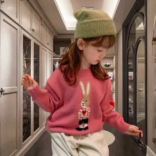 Áo Len Hoạt Hình Cho Bé Gái Áo Len Trẻ Em Thỏ Phong Cách Hàn Quốc Thời Trang Đáy Áo Len Dày