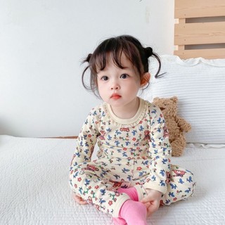 Bộ quần dài bé gái nhung Đức phong cách Hàn Quốc đồ mặc nhà nhỏ, bộ đồ ngủ