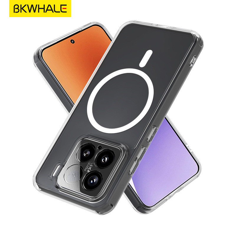 Ốp điện thoại từ tính trong suốt BKWHALE cho Xiaomi 17T 17 15T 15 14T Poco F6 F7 F8 F9 Ultra X6 X7 X8 Pro Max Redmi K100 K90 Pro Max Vỏ mềm trong suốt Vỏ điện thoại chống sốc Acry… – ảnh mô tả chi tiết 3