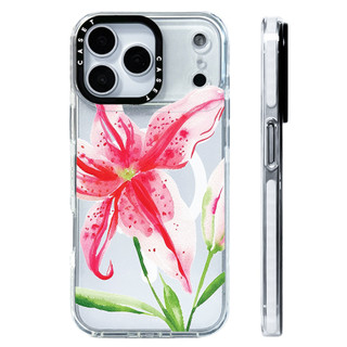 Ốp lưng hình minh họa Starry Sky Lily Florals Vỏ sạc từ tính không dây Tương thích cho IPhone 12 13 14151617ProMax Cover 16E 17AIR Silicon Mềm Trong Suốt Ốp Lưng Chống Sốc
