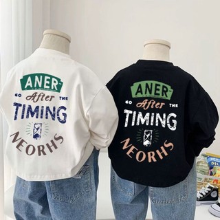 Áo cotton nguyên chất bé trai áo đáy quần áo thun dài tay cho trẻ sơ sinh và trẻ trung niên
