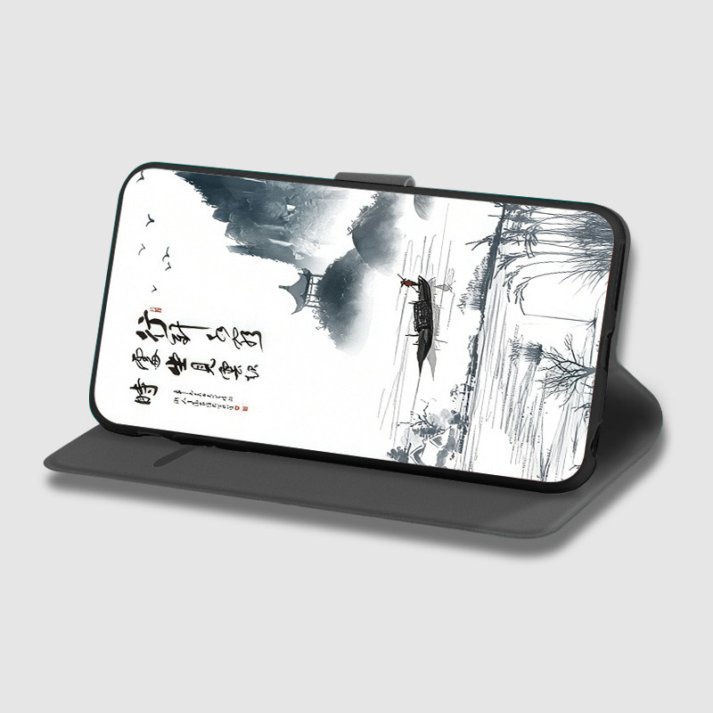 Ốp Da Phong Cách Trung Quốc Thích Hợp Cho LG G7 G8 G8X V50S V50 V60 ThinQ Mountain Water Phone Case Vỏ Bảo Vệ