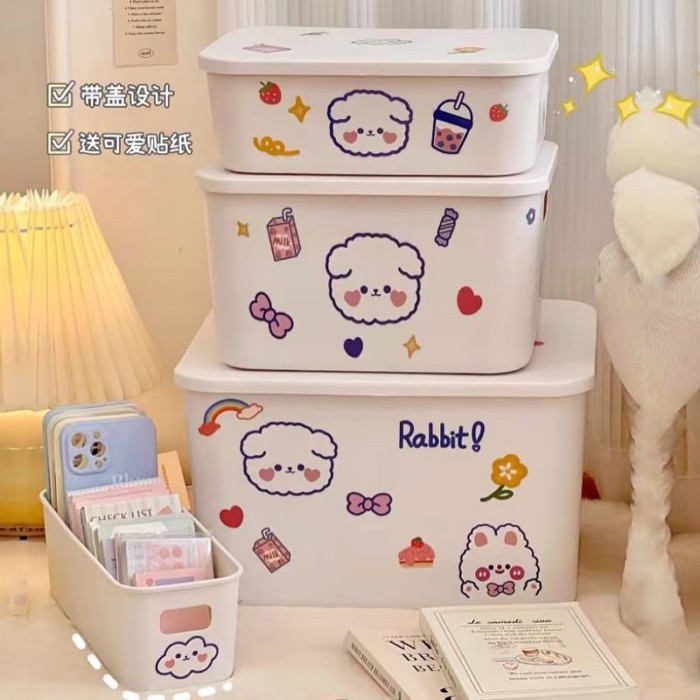 Lưu trữ Hộp lưu trữ Hộp lưu trữ Máy tính để bàn Hộp lưu trữ đồ lặt vặt có nắp Mỹ phẩm Giỏ đựng đồ ăn nhẹ