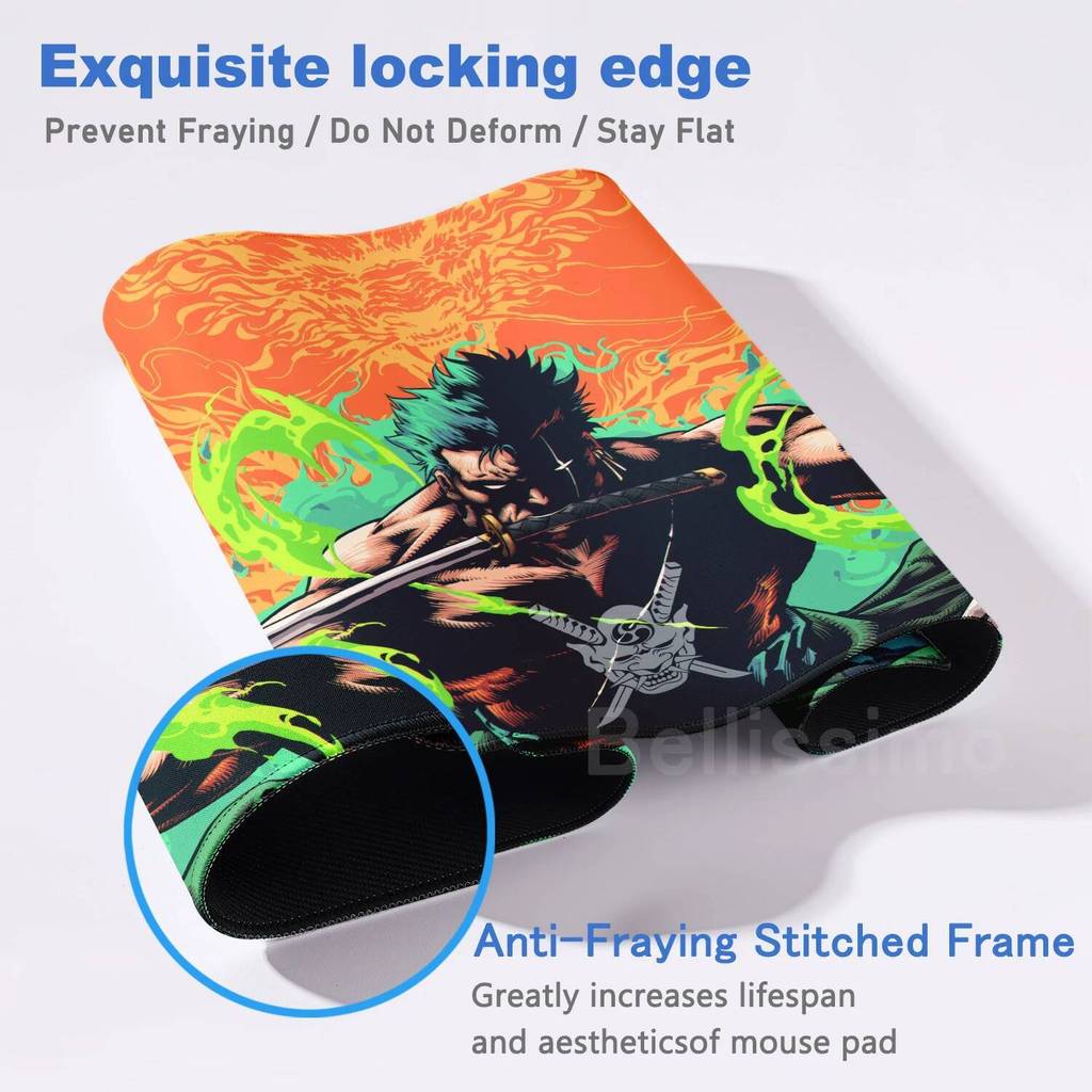 Anime Chuột Miếng Lót Laptop Bàn Phím Thảm HD Chơi Game Mousepad PC Một Mảnh Luffy Để Bàn Thảm Mát Chơi Thảm Mở Rộng Game Thủ Tủ Tablemat