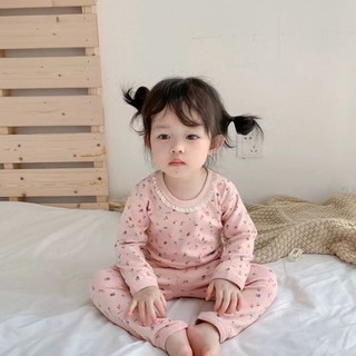 Bộ quần dài bé gái nhung Đức phong cách Hàn Quốc đồ mặc nhà nhỏ, bộ đồ ngủ