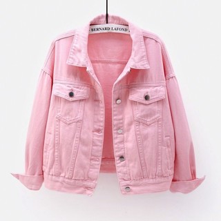 Áo Khoác Denim Nữ Lỏng Lẻo Mùa Xuân, Mùa Thu Phong Cách Hàn Quốc Nhiều Màu Sắc Đa Năng Ngắn M