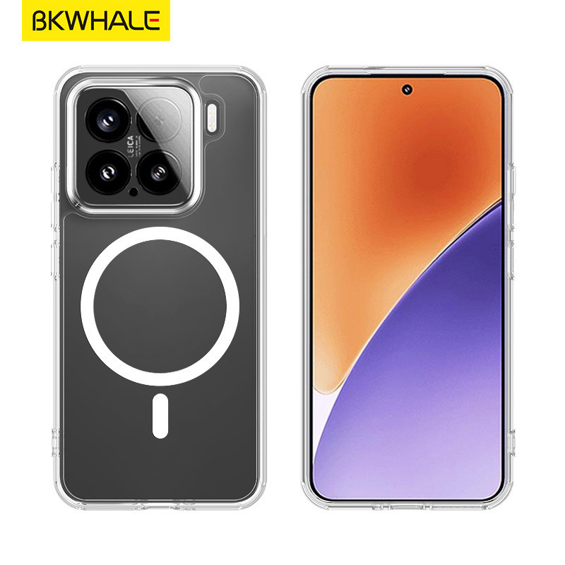 Ốp điện thoại từ tính trong suốt BKWHALE cho Xiaomi 17T 17 15T 15 14T Poco F6 F7 F8 F9 Ultra X6 X7 X8 Pro Max Redmi K100 K90 Pro Max Vỏ mềm trong suốt Vỏ điện thoại chống sốc Acry… – ảnh mô tả chi tiết 1