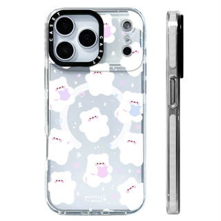 Ốp điện thoại sạc từ tính không dây hình gấu trắng nhỏ đầy đủ tương thích cho IPhone 12 13 14 15 16 17 Pro Max Cover 16E 17AIR Silicon mềm trong suốt Vỏ chống sốc