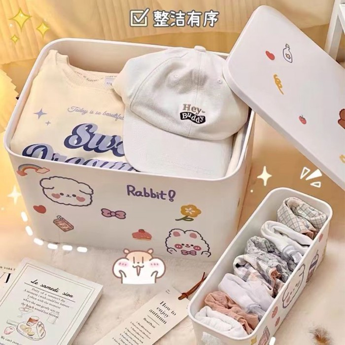 Lưu trữ Hộp lưu trữ Hộp lưu trữ Máy tính để bàn Hộp lưu trữ đồ lặt vặt có nắp Mỹ phẩm Giỏ đựng đồ ăn nhẹ