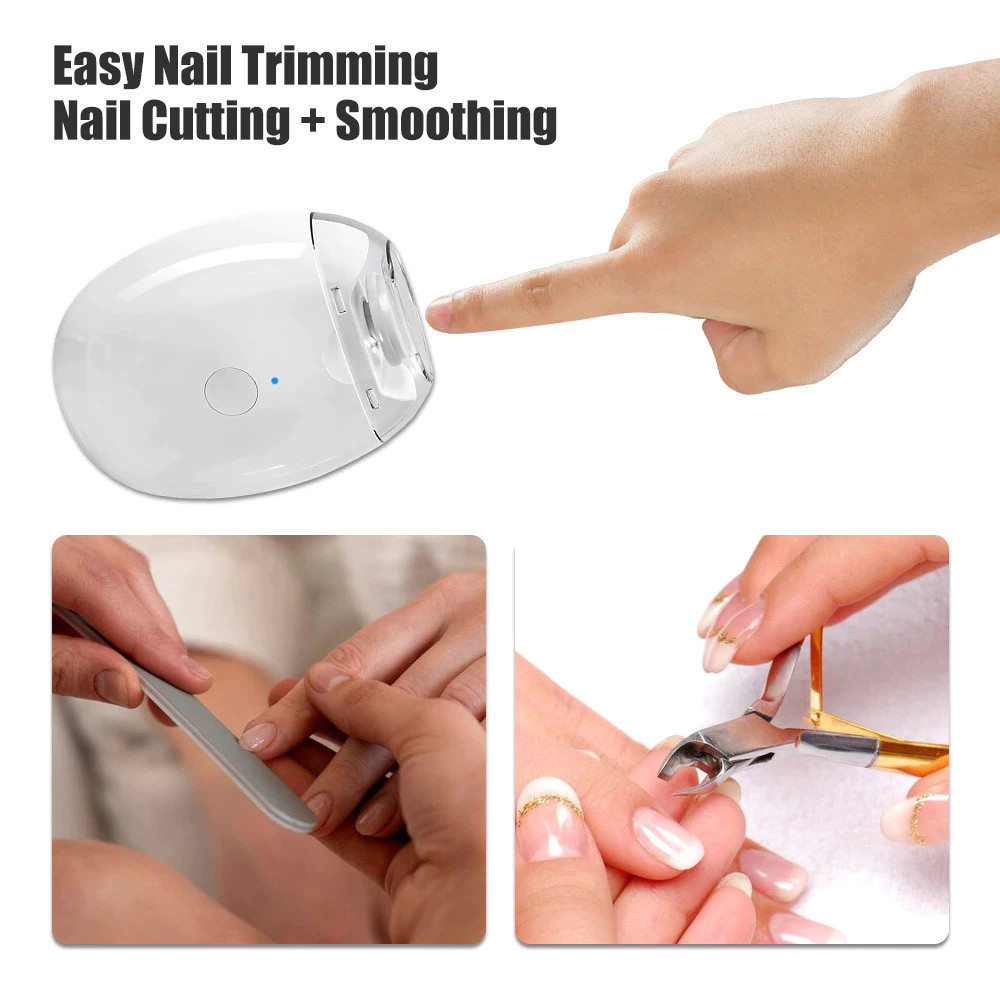 2 Chiếc Di Động Mini Điện Móng Tay + Máy Cắt Tự Động Máy Xay Mũi Có Đèn LED TYPE-C Sạc Dụng Cụ Làm Móng Tay Cho Bé Người Cao Tuổi Quà Tặng Ngày Lễ