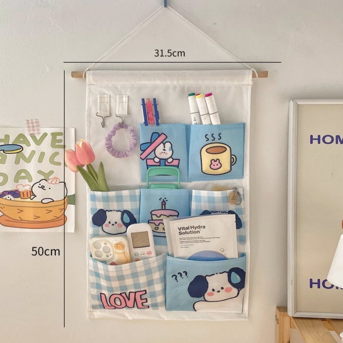 Túi Bảo Quản Dễ Thương Treo Tường Phía Sau Cửa Treo Tường Nhiều Lưới Túi Bảo Quản Rèm