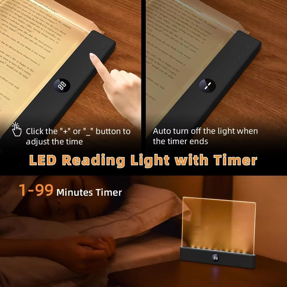Đèn LED 1200mAh sạc USB, bảo vệ mắt, hẹn giờ, đọc sách đêm cho học sinh