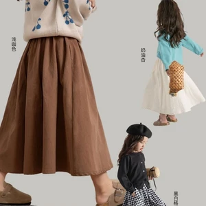 Váy bé gái, váy dài vừa đơn giản, đa năng phong cách Hàn Quốc dành cho bé lớn