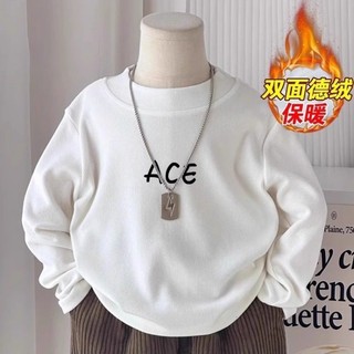 Áo sơ mi nhung phối nhung hai mặt cho bé trai và bé gái, dài tay lớp bên trong cho bé nhỏ và vừa
