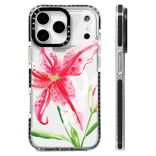Ốp lưng hình minh họa Starry Sky Lily Florals Vỏ sạc từ tính không dây Tương thích cho IPhone 12 13 14151617ProMax Cover 16E 17AIR Silicon Mềm Trong Suốt Ốp Lưng Chống Sốc