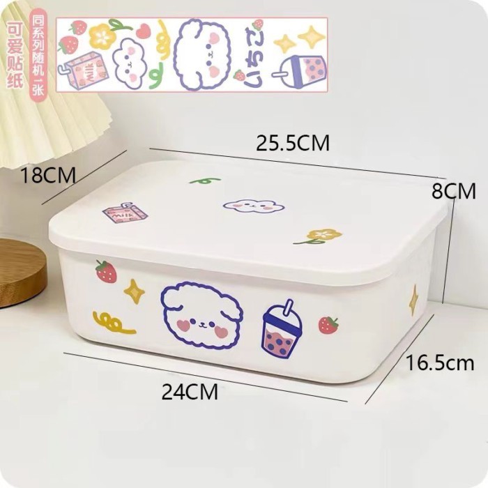 Lưu trữ Hộp lưu trữ Hộp lưu trữ Máy tính để bàn Hộp lưu trữ đồ lặt vặt có nắp Mỹ phẩm Giỏ đựng đồ ăn nhẹ