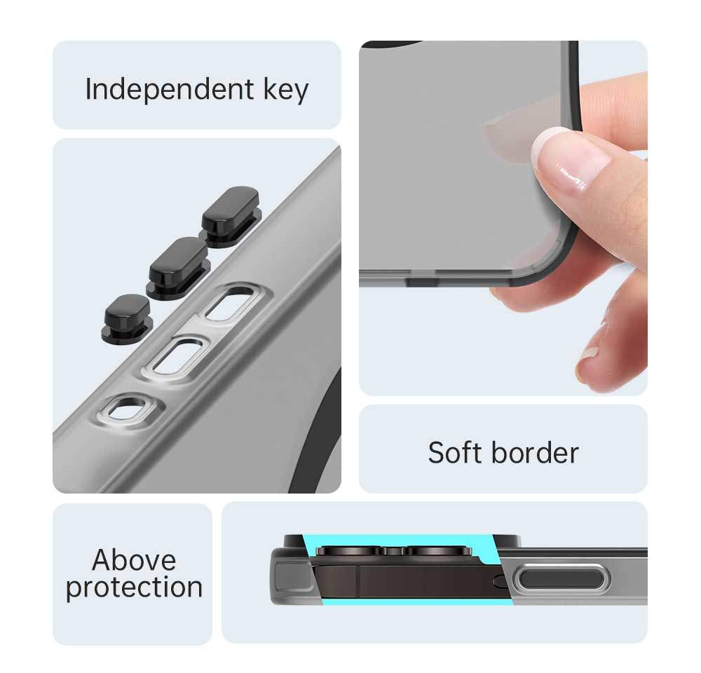 Ốp điện thoại mờ từ tính Lenuo cho Xiaomi 17T 15T 14T Pro Xiaomi 17 Pro Max 15 14 Pro Ultra 5G Vỏ màu kẹo Vỏ mỏng địa chấn trong suốt – ảnh mô tả chi tiết 4