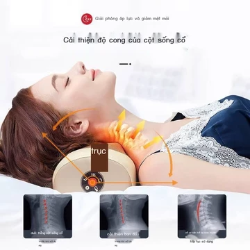 Máy đốt sống cổ, dụng cụ trị liệu thông kinh, thiếu máu não, chóng mặt, gối mát xa cổ đa có chức nă