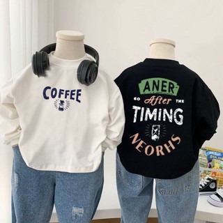 Áo cotton nguyên chất bé trai áo đáy quần áo thun dài tay cho trẻ sơ sinh và trẻ trung niên